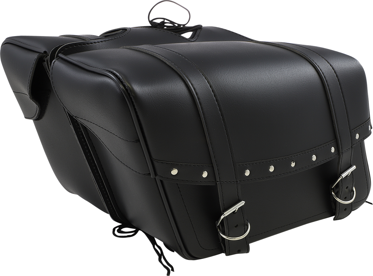 SADDLEMEN Highwayman Rivet Slant-Style Saddlebags - Large X021-03-041