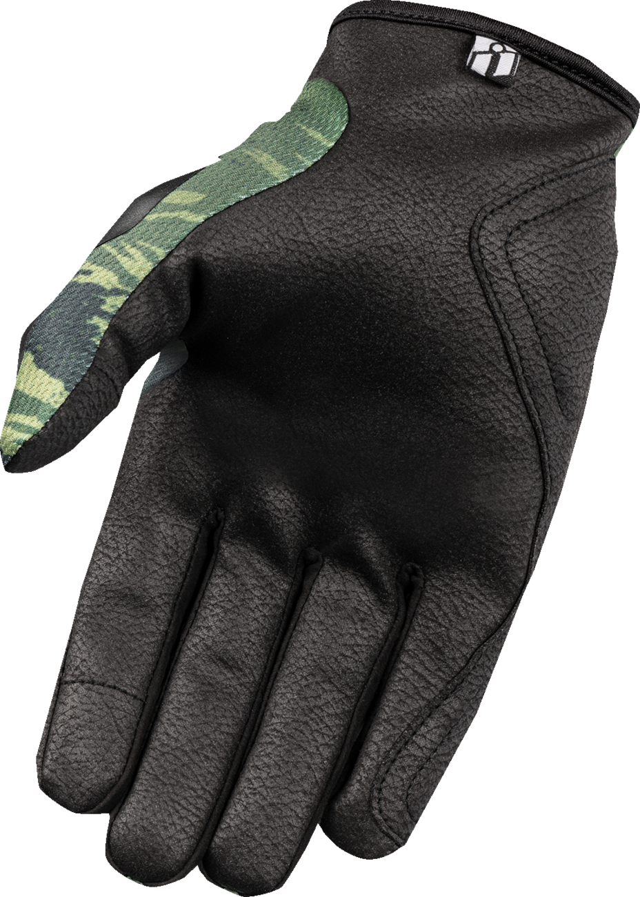 ICON Hooligan™ Tiger's Blood Gloves - Green - Small 3301-4623