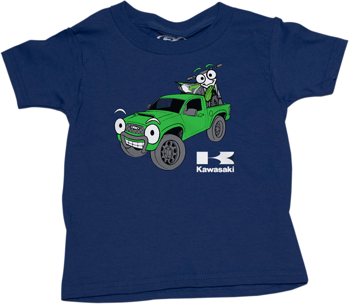 FACTORY EFFEX Toddler Kawasaki Truck T-Shirt - Navy - 4T 22-83124