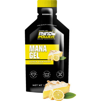 RYNO POWER Mana Performance Gel - Lemon Meringue - 12 Pack with Display Caddy GEL-CADDY12-LEM