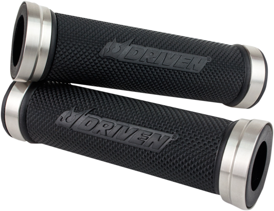 DRIVEN RACING Grips - D-Axis - Stainless Steel/Black DXG-SS-BK