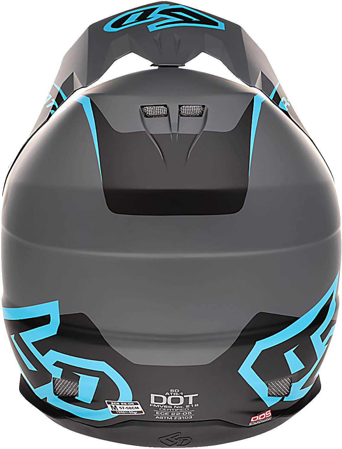 6D ATR-1 Helmet - Stealth - Cyan - Small 10-4625