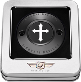 FIGURATI DESIGNS Timing Cover - 2 Hole - Cross - Black FD41-TC-2H-BLK