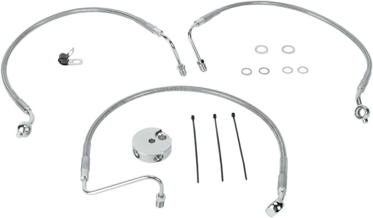 DRAG SPECIALTIES Brake Line - Front (Lower/Upper) - Stainless Steel 660510