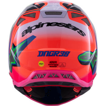 ALPINESTARS Supertech M10 Helmet - Deegan Monster - MIPS® - Gloss Orange Fluo/Purple/Pink Fluo - Medium 8300425-433-M