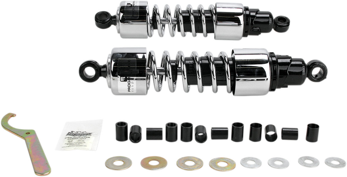 PROGRESSIVE SUSPENSION Shocks - 412 Cruiser Series - Chrome - 13" - Standard/Heavy Duty 412-4211C