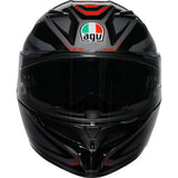 AGV K3 Helmet - Syth - Black/Red - Medium 2118381004-021-M