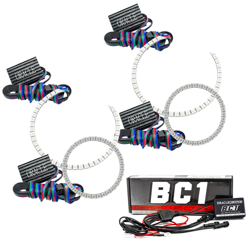 Oracle BMW 3 Series 06-11 LED Halo Kit - Non-Projector - ColorSHIFT w/ BC1 Controller SEE WARRANTY