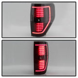 xTune 09-14 Ford F-150 Light Bar LED Tail Lights - Black Smoke (ALT-JH-FF15009-LBLED-BSM)