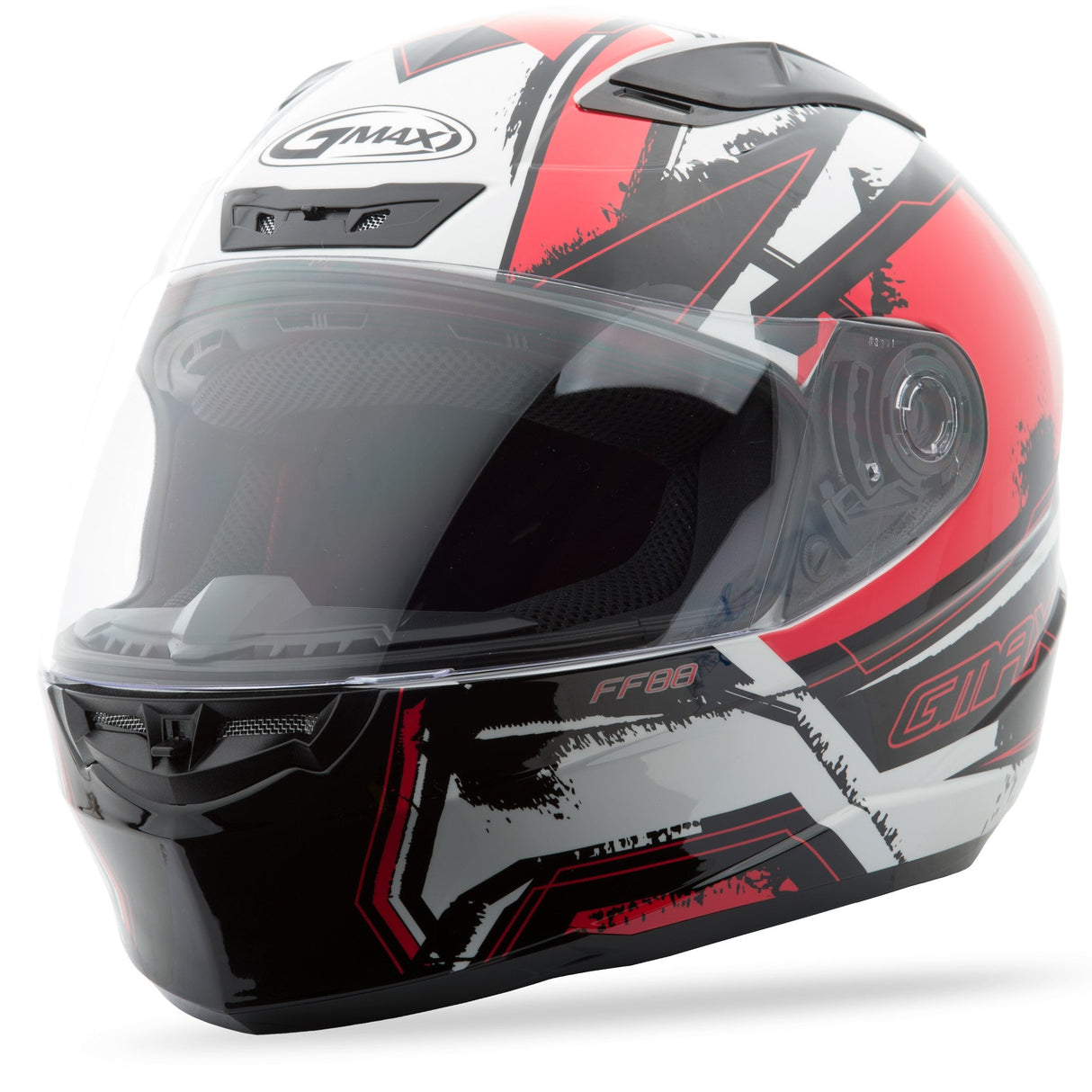 GMAX Ff-88 Full-Face X-Star Helmet White/Red 3x G1881209 TC-1