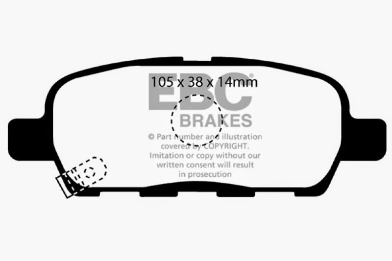 EBC 08-13 Infiniti EX35 3.5 Greenstuff Rear Brake Pads DP21955