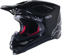 IN STOCK ALPINESTARS SUPERTECH S-M10 Solid Helmet Black Glossy/Carbon SM 482-9041S