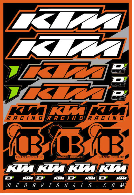 D-COR Decal Sheet Ktm 40-30-100