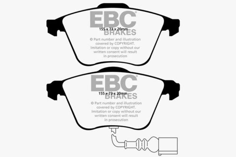 EBC 07-10 Audi TT Quattro 3.2 Redstuff Front Brake Pads DP31946C