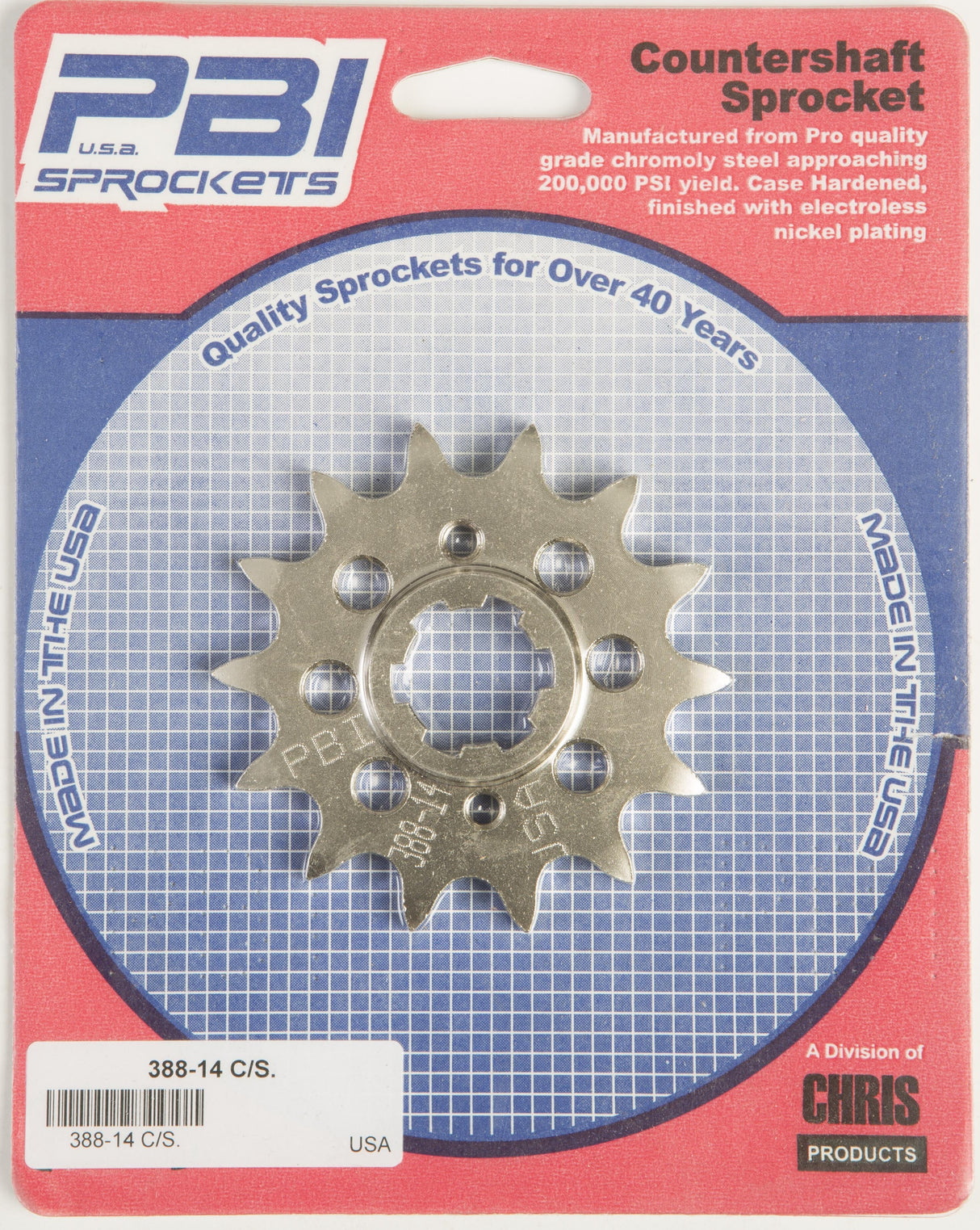 PBIFront Cs Sprocket Steel 14t-520 Hon388-14