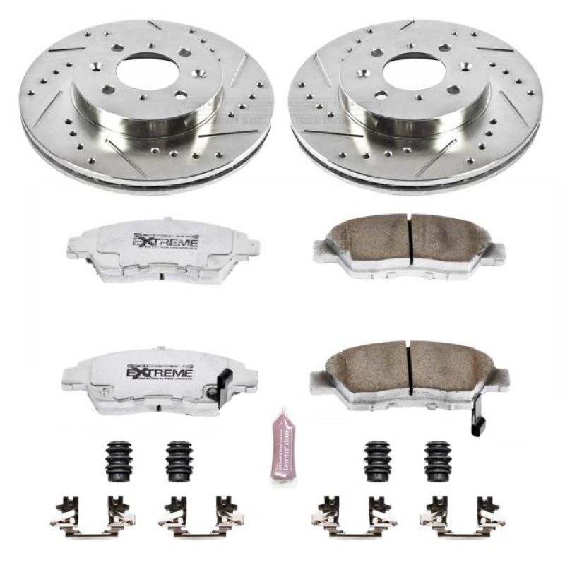 Power Stop 93-95 Honda Civic Front Z26 Street Warrior Brake Kit