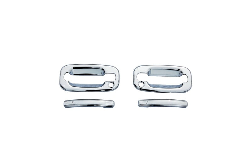 AVS 07-13 Chevy Silverado 1500 Door Handle Covers (2 Door) 4pc Set - Chrome 685111