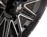 HIGH LIFTER Wheel - HL22 - Front/Rear - Gloss Black w/Machined - 14x7 - 4/137 - 4+3 (+10 mm) 14HL22-1137