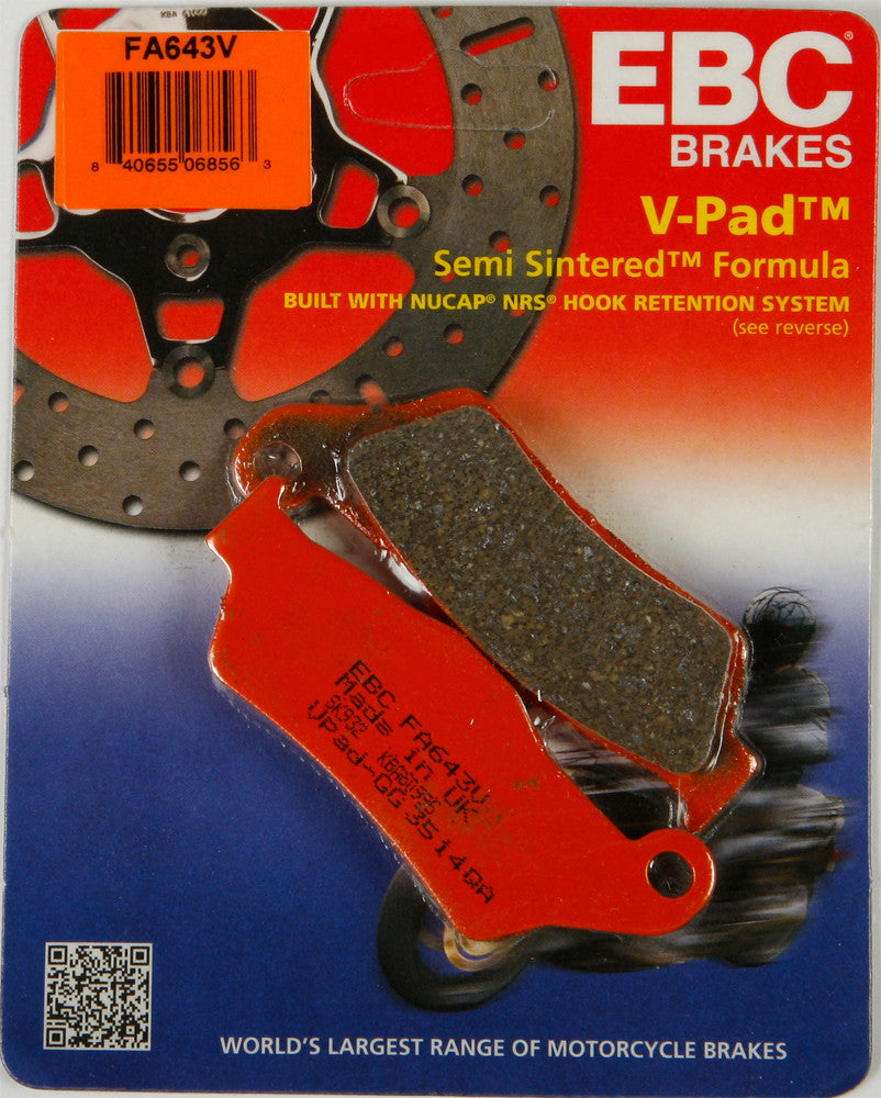 EBC Brake Pads Fa643v Semi-Sintered V Series FA643V