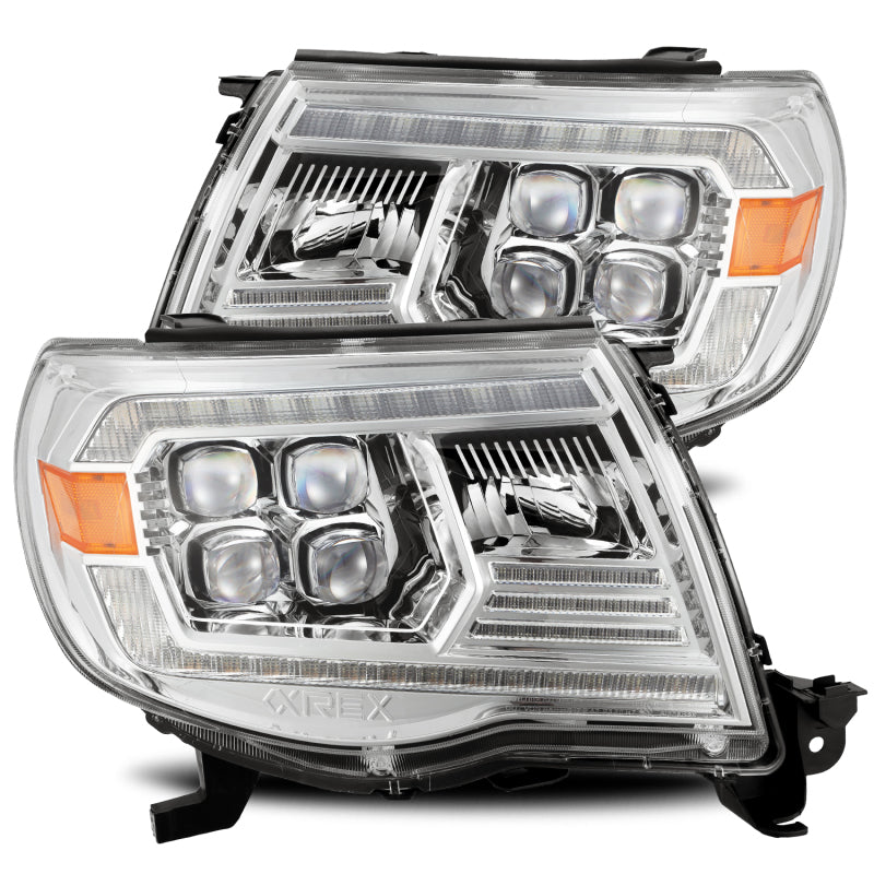 AlphaRex 05-11 Toyota Tacoma NOVA LED Projector Headlights Plank Style Chrome w/Activation Light/DRL 880743