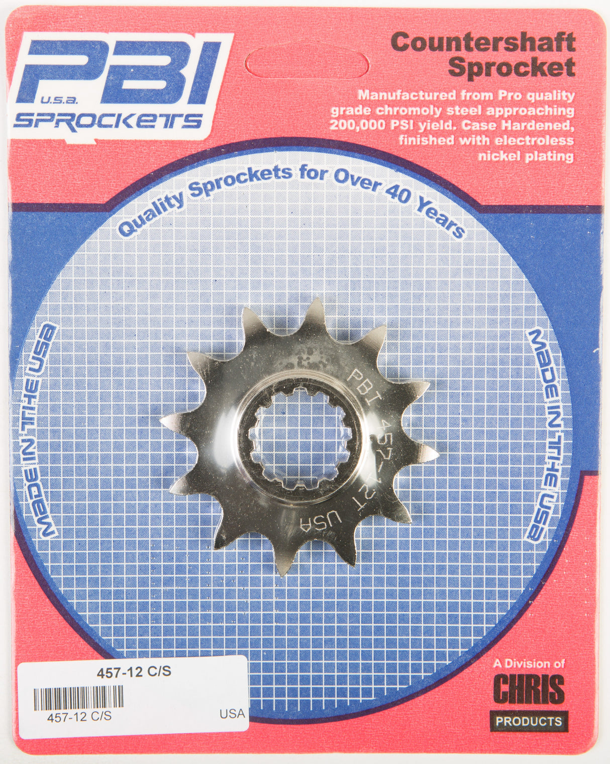 PBIFront Cs Sprocket Steel 12t-520 Kaw/Suz457-12