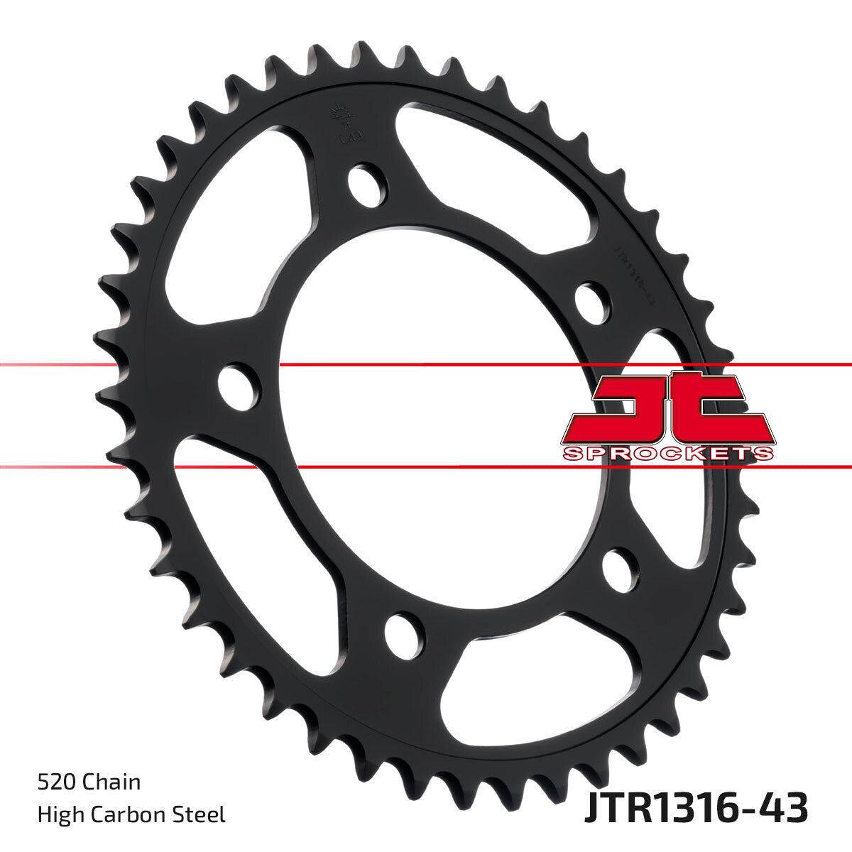 JTRear Sprocket Steel 43t-520 HonJTR1316.43