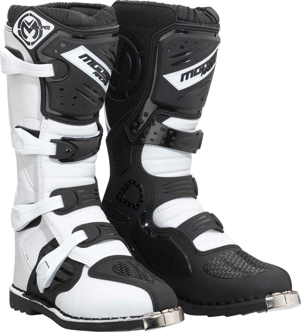 MOOSE RACING Qualifier Boots - Black/White - Size 10 3410-2602