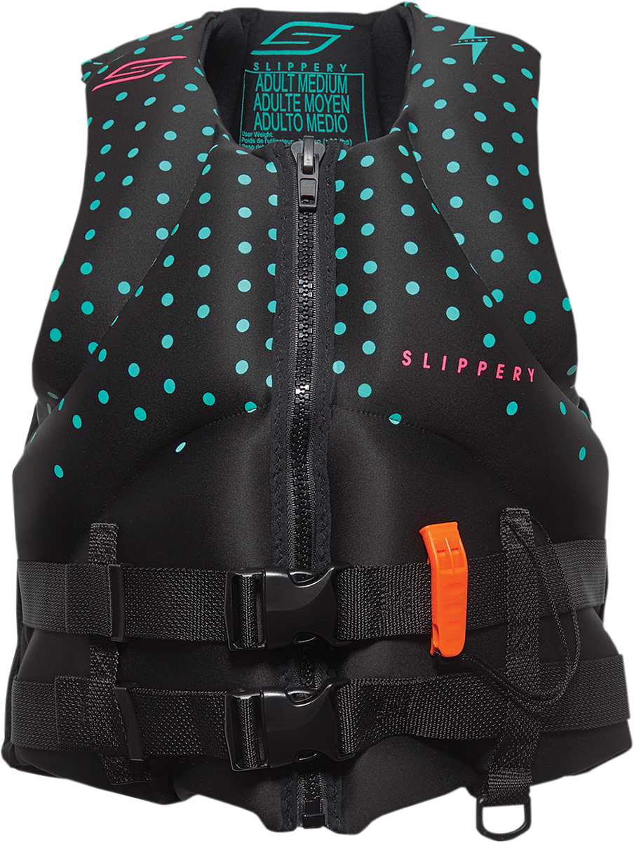 SLIPPERY Women's Surge Neo Vest - Black/Mint - Large 142414-70084021