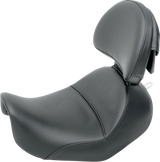 SADDLEMEN Heels Down Solo Seat - With Backrest - Plain - Black - XL 807-03-0041