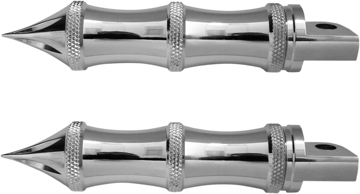 ACCUTRONIX Tribal Footpegs - Male Mount - Chrome RP111-LC