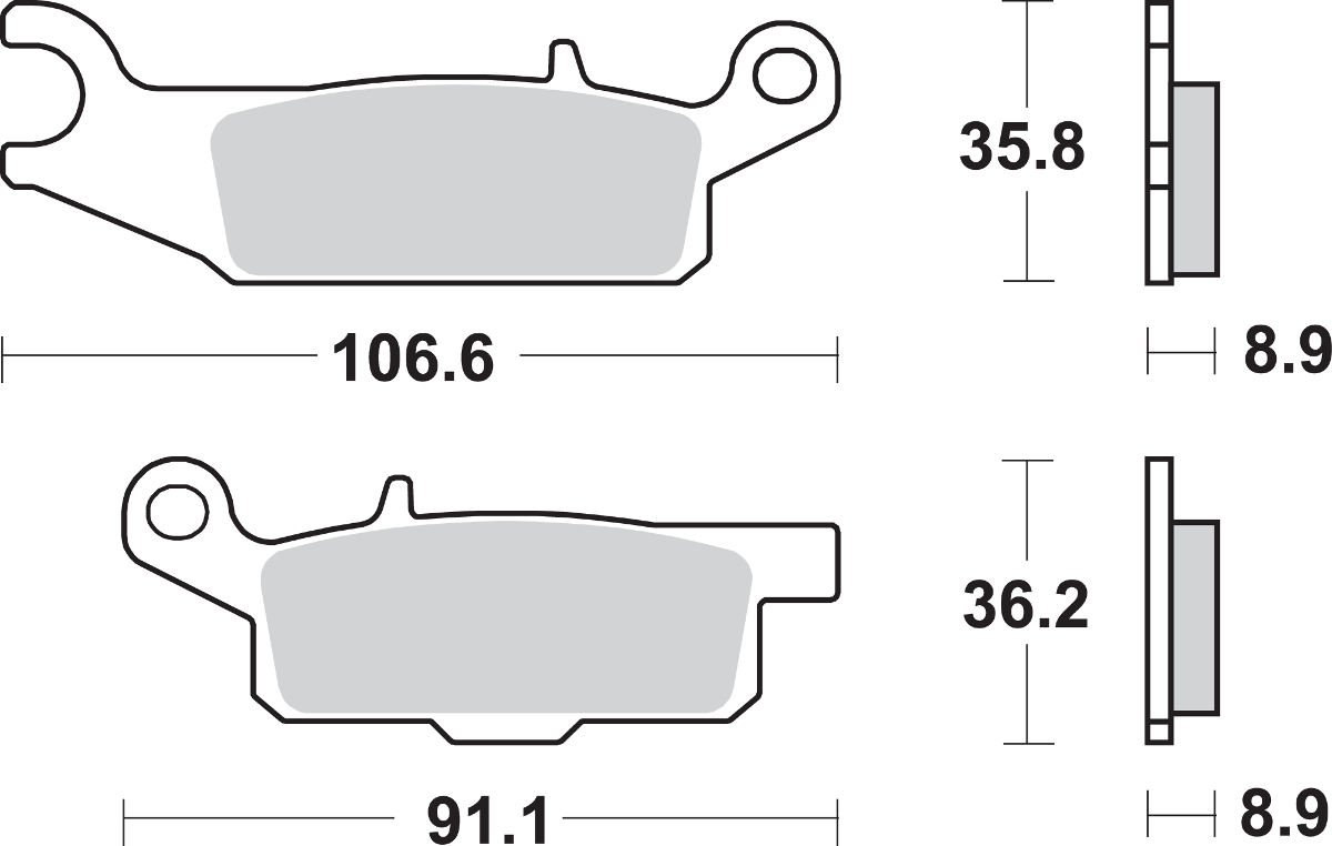 SBS Off-Road Sintered Brake Pads - YFM 851SI