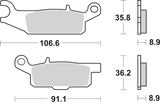 SBS Off-Road Sintered Brake Pads - YFM 851SI