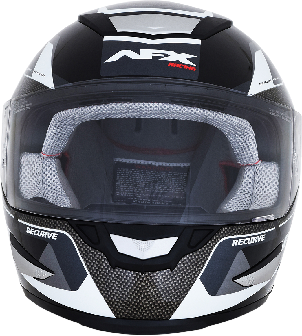 AFX FX-99 Helmet - Recurve - Black/White - Large 0101-11118