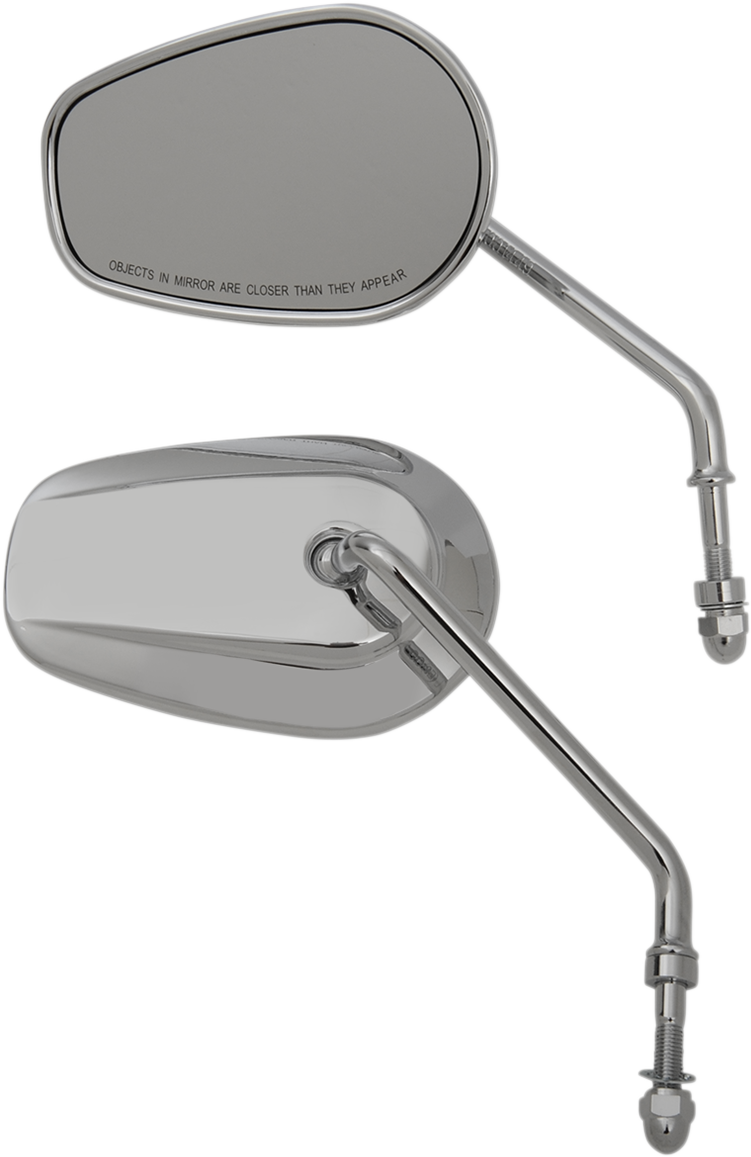 DRAG SPECIALTIES Replacement Mirrors - Long Stem - Chrome ACT.LONG CHROME STEM M60-6386C