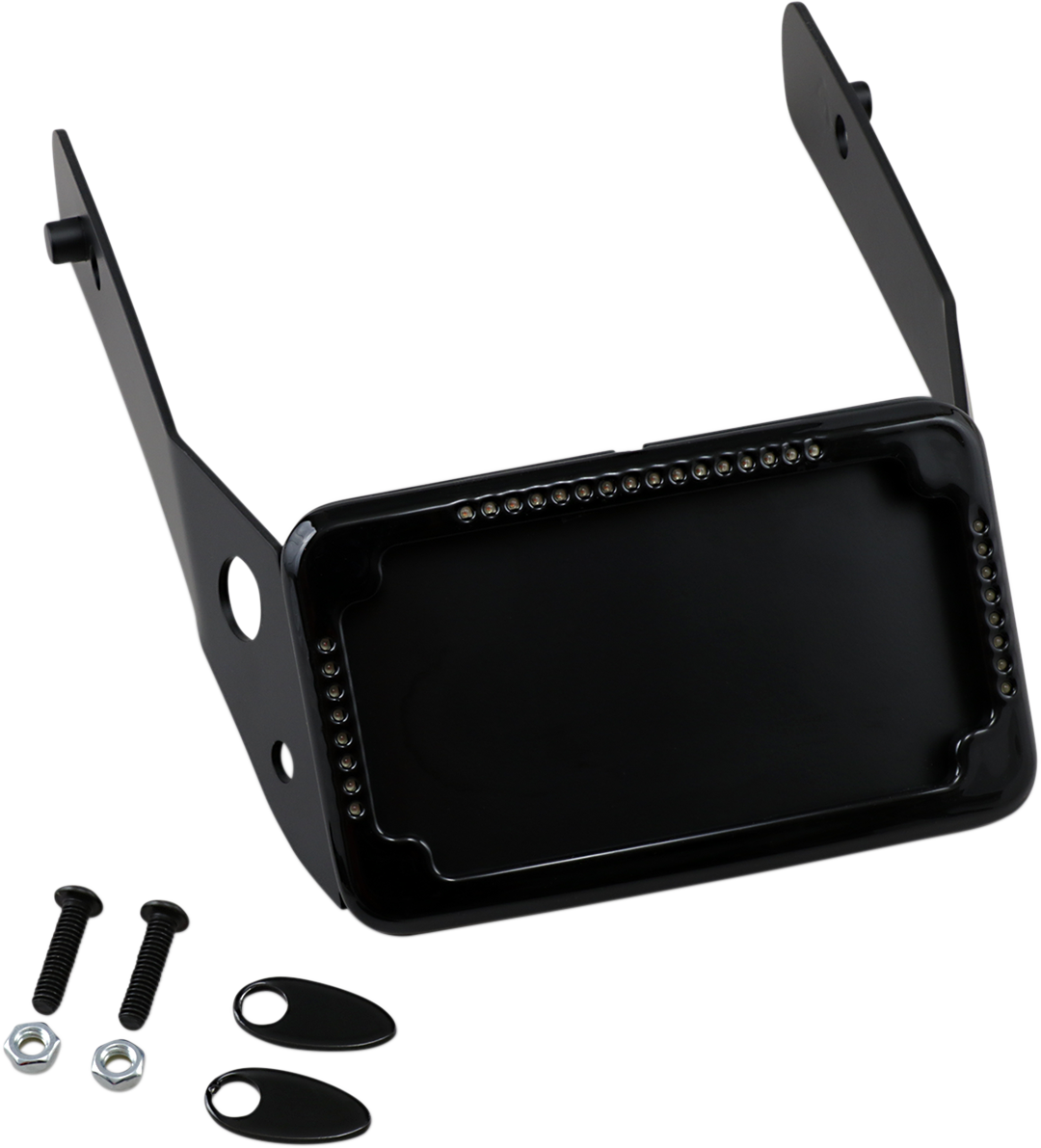 CYCLE VISIONS LP Plate Frame & Mount with Signals - FXDWG - Black CV4651B