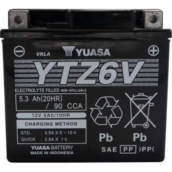 YUASA Battery - YTZ6V vYUAM726ZS