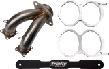 TRINITY RACING Stage 5 Slip-On Dual Muffler - Aluminum TR-4165S