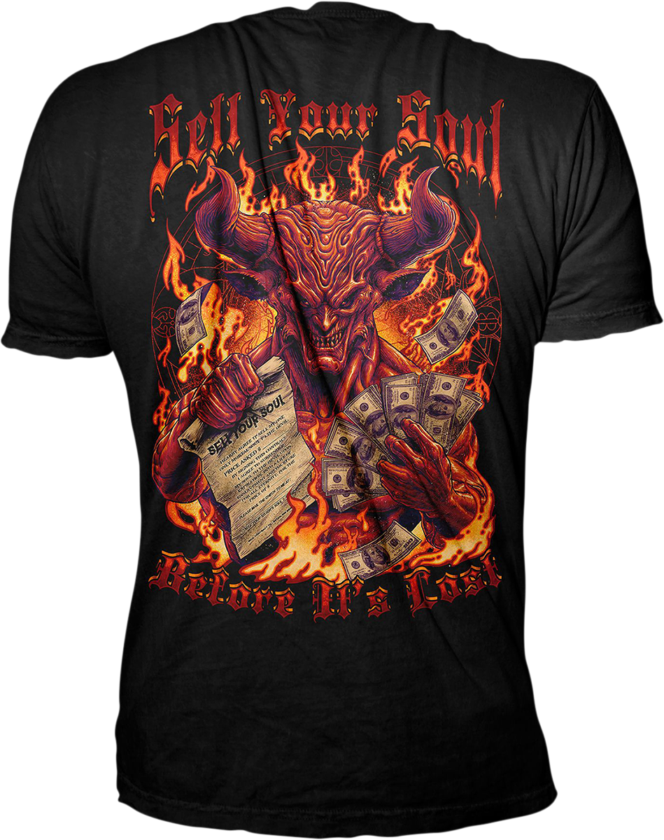 LETHAL THREAT Sell Your Soul T-Shirt - Black - 4XL LT20891-4XL