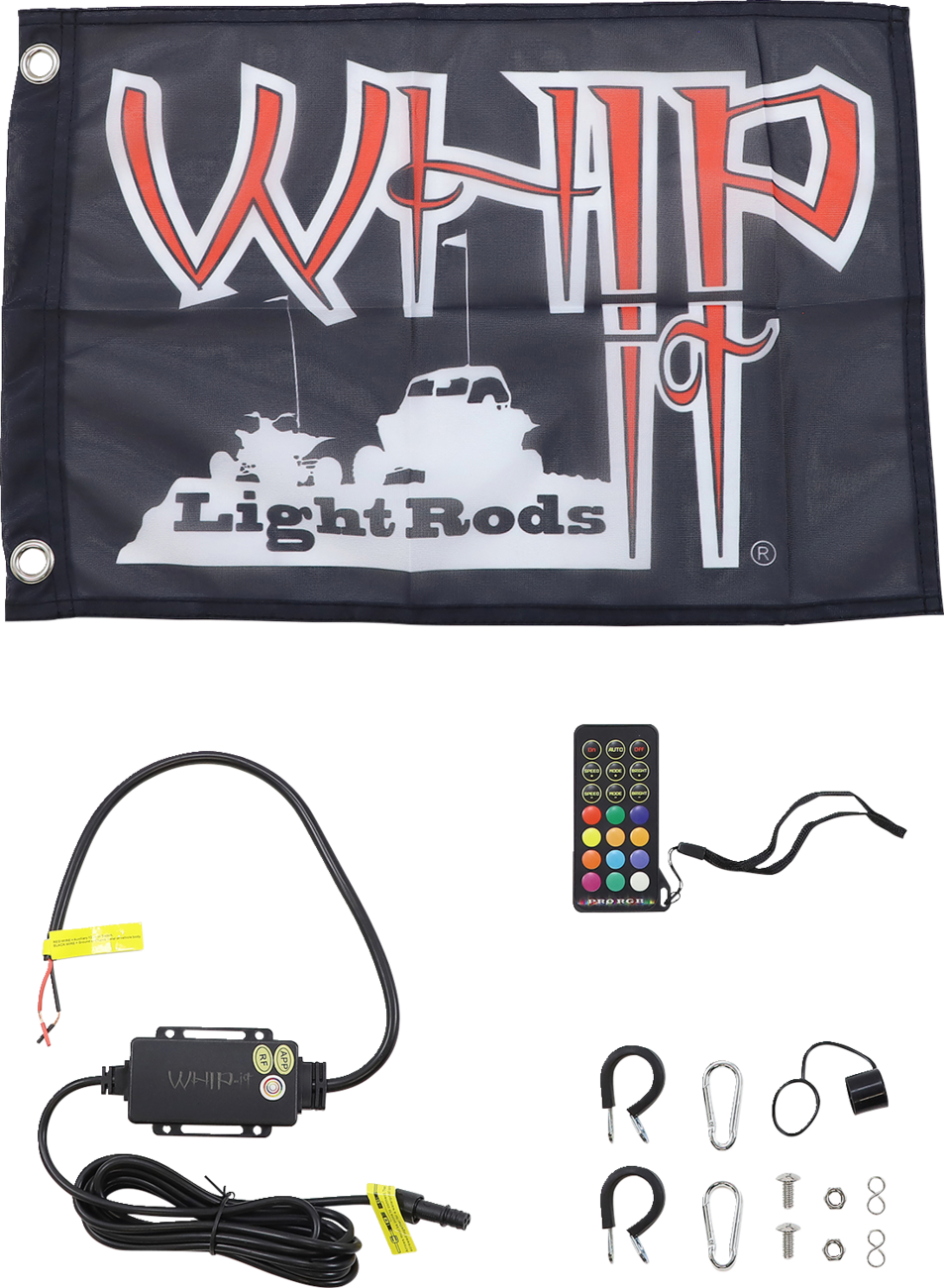 WHIPITLIGHTRODS 5' Light Rod Whip - Bluetooth - Black SB-RGBBT-151