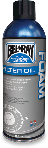 BEL-RAY Foam Filter Oil - 400ml - Aerosol 99200-A400W