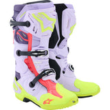 ALPINESTARS Tech 10 Supervented Boots - Purple/Fluorescent Yellow/Diva Pink - US 7 / EU 40.5 2010520-3150-7