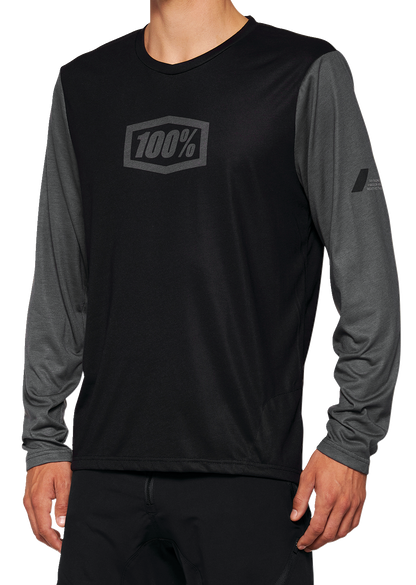 100% Airmatic Long-Sleeve Jersey - Black - Large 40019-00002