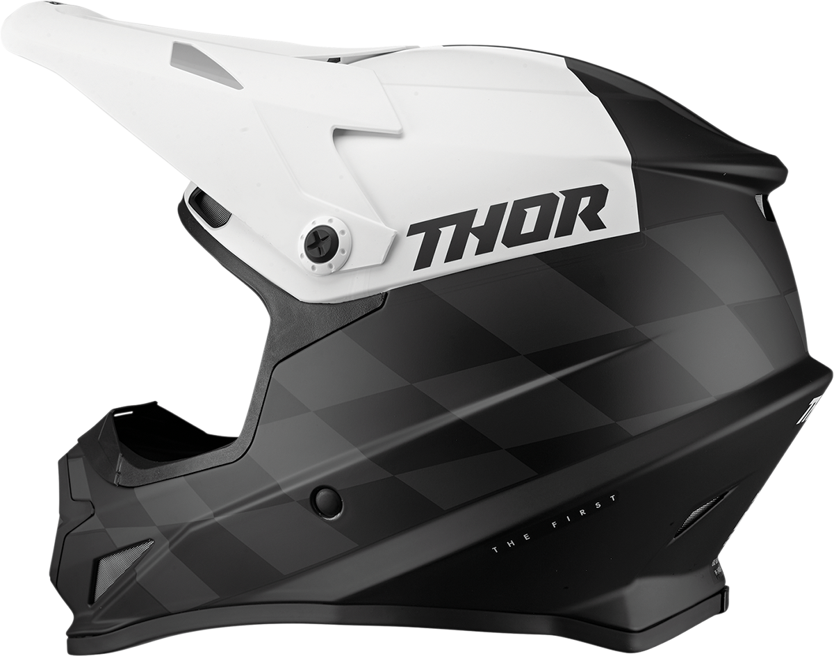 THOR Sector Helmet - Birdrock - Black/White - Large 0110-7355