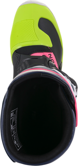 ALPINESTARS Tech 3S Boots - Black/Blue/Pink/White/Yellow - US 4 2014018-1176-4