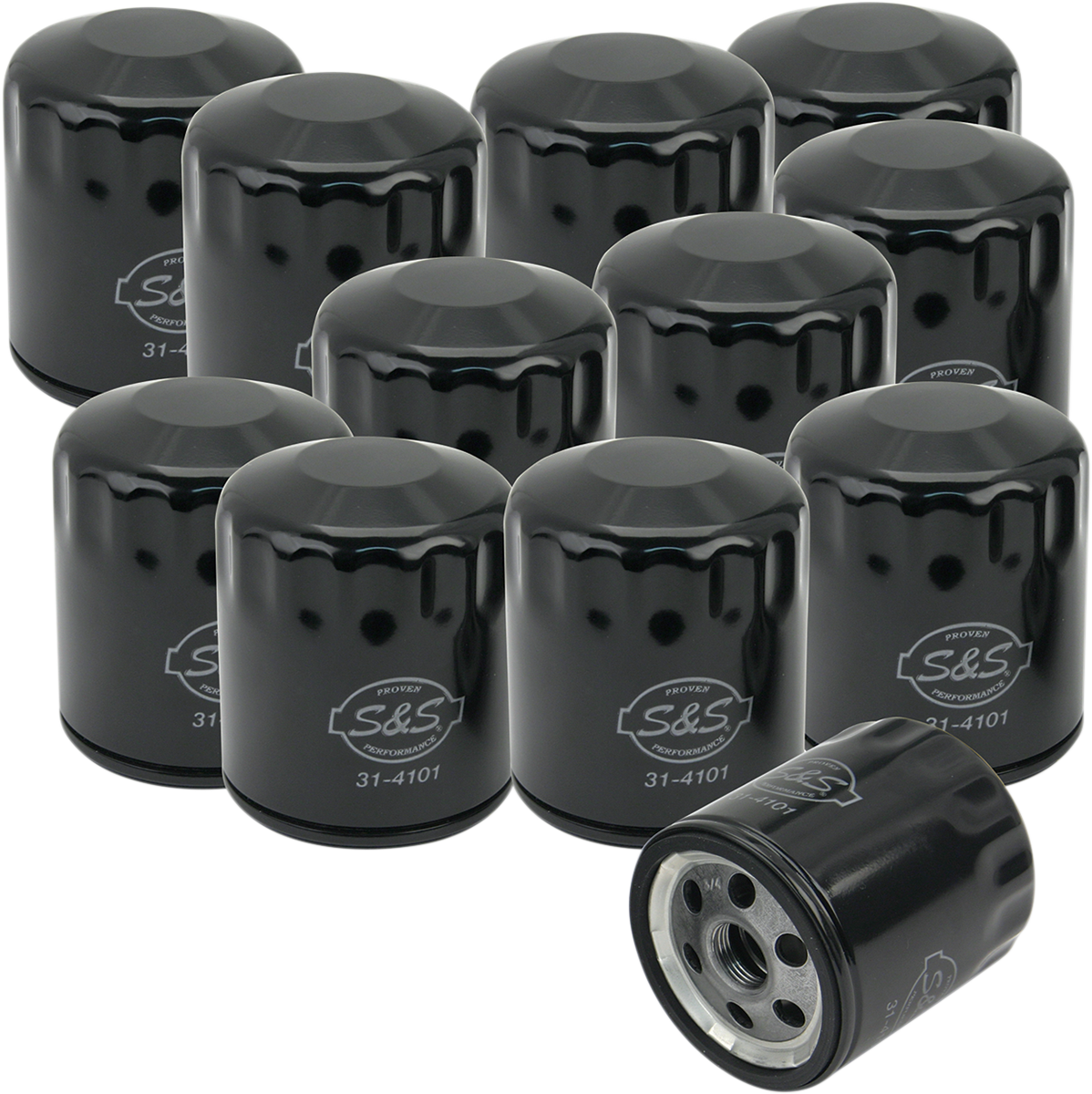 S&S CYCLE Oil Filter - Black - 12-Pack 310-0239