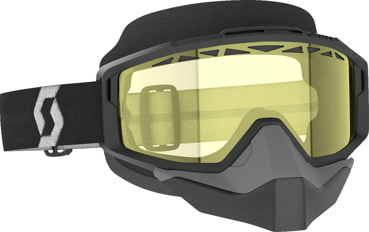 SCOTT Split OTG Snow Goggle - Black/White - Yellow 285543-1007029