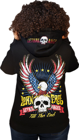 LETHAL THREAT Women's Born Free Zip Up Hoodie - Black - Small HD84072S