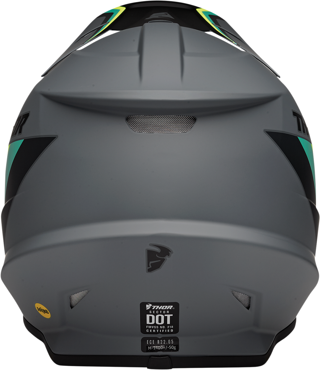 THOR Sector Helmet - Runner - MIPS - Gray/Teal - Large 0110-7305