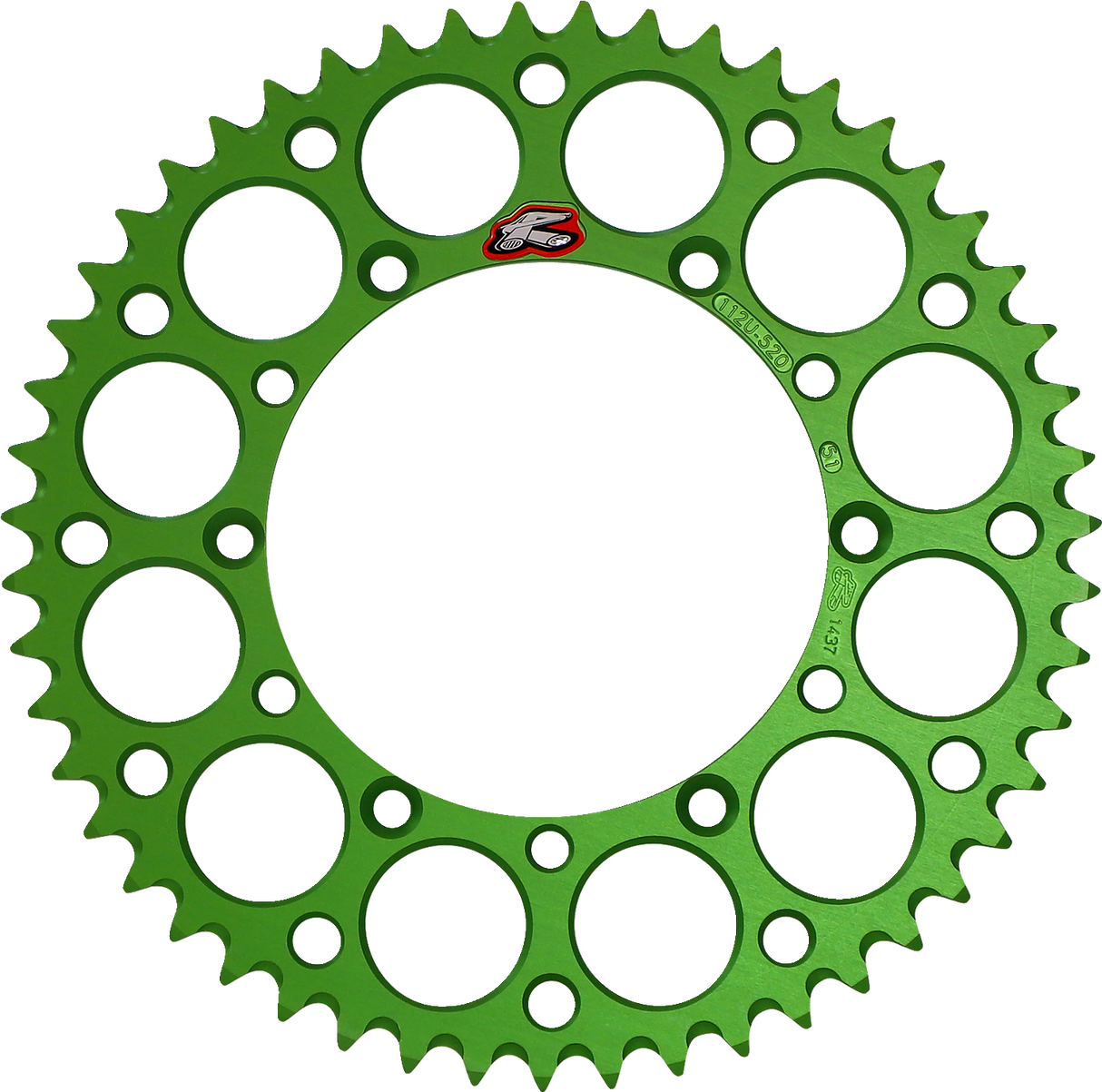 RENTHAL Sprocket - Kawasaki - Green - 51 Tooth 112U52051GEGN