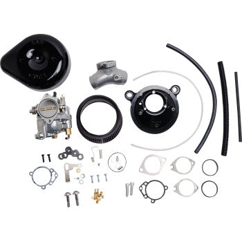 S&S CYCLE Carburetor E and Stealth Air Kit - Black - Big Twin '84-'99 110-0146